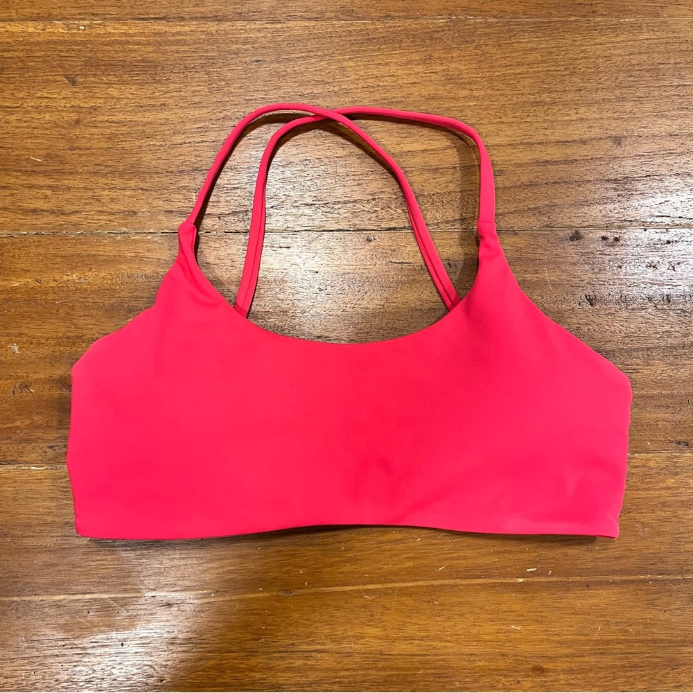 Hot pink sports bra